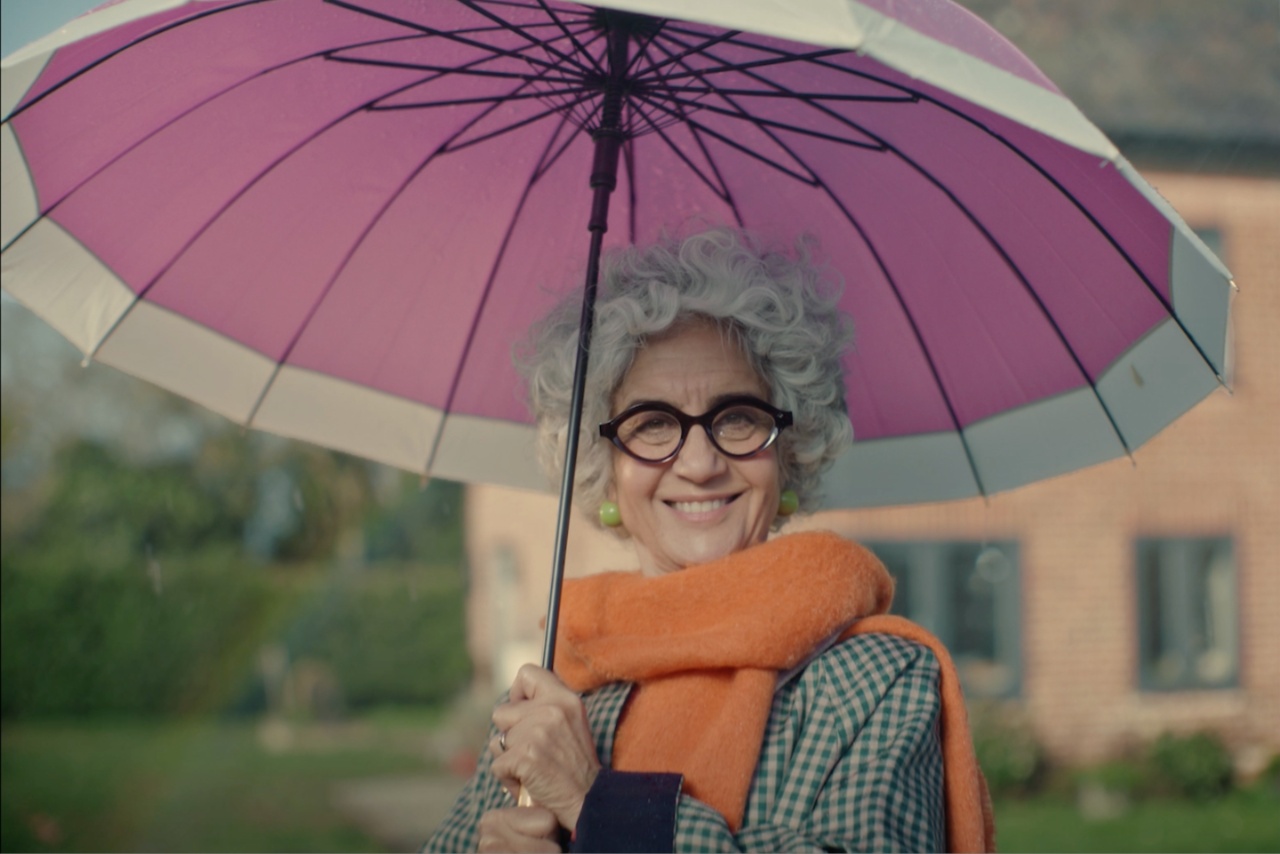 Woman holding an umbrella 