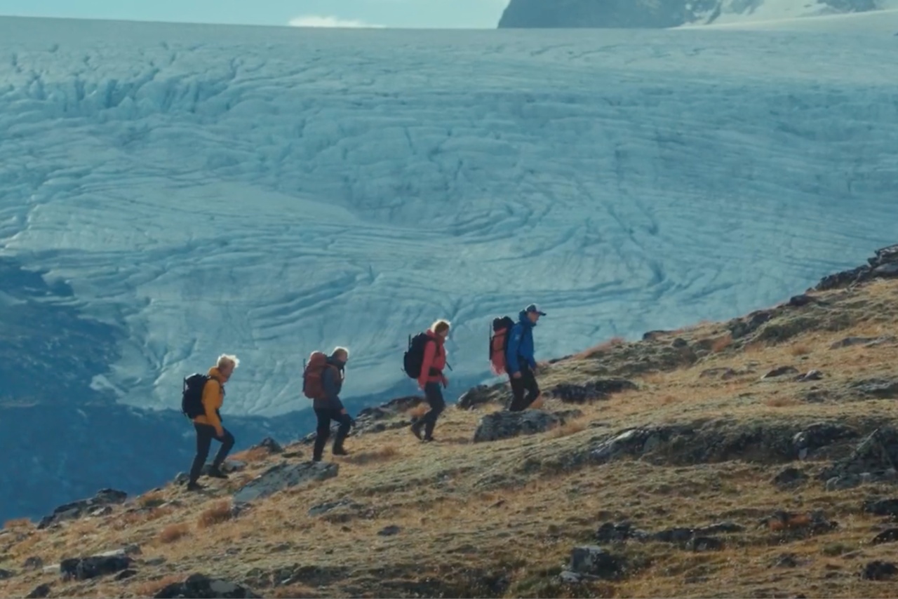 People hiking in the mountains
