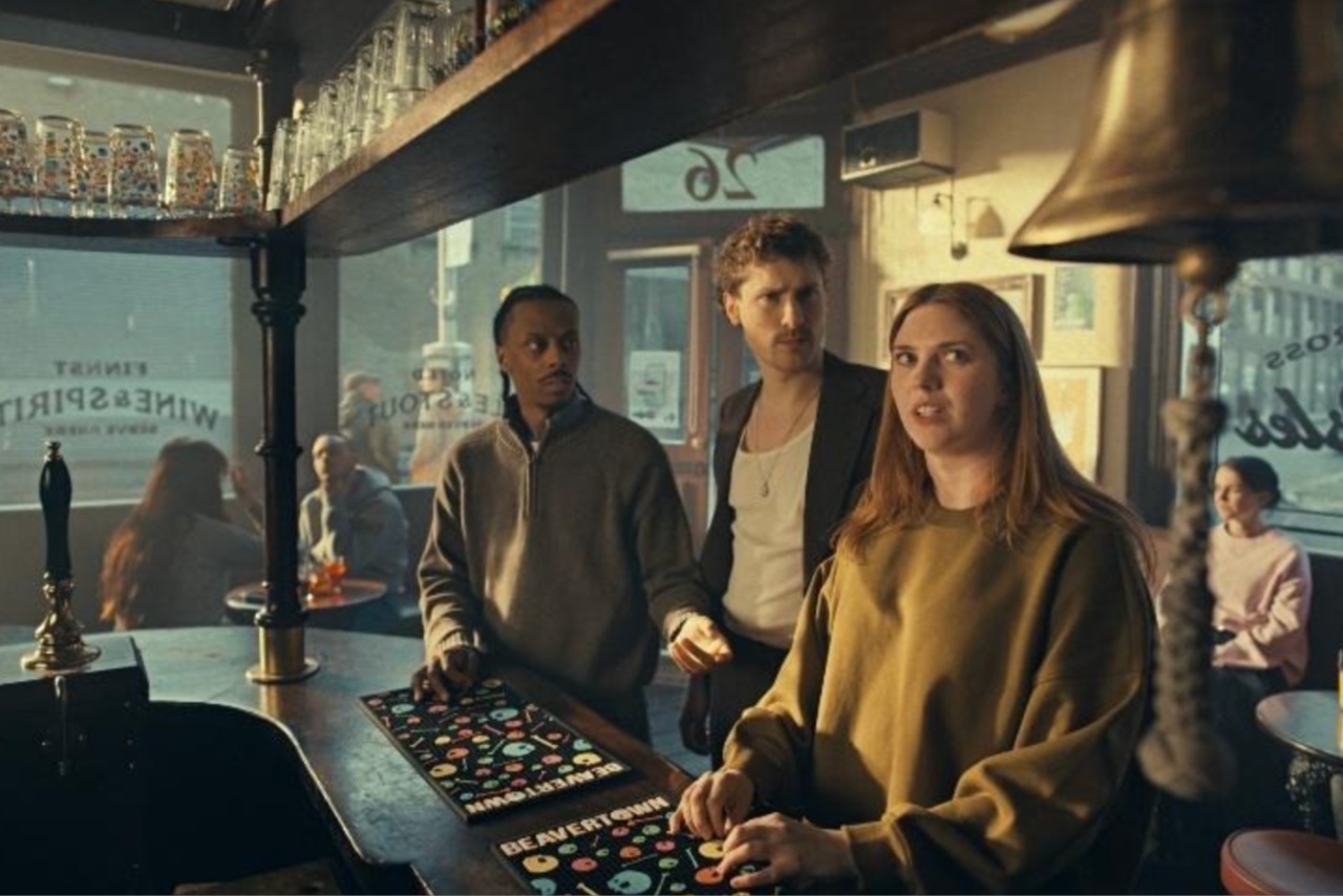 People standing in a pub