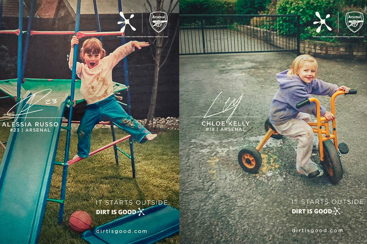 Childhood photos of Arsenal players playing outside