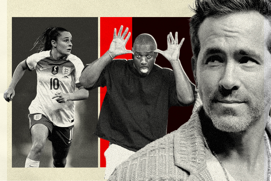composite image of Ella Toone, Idris Elba and Ryan Reynolds
