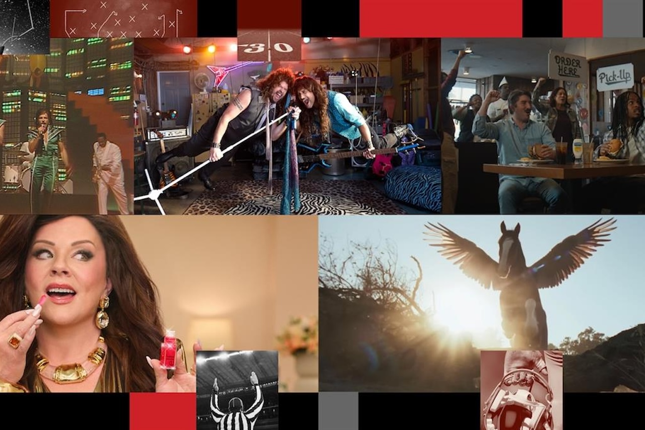 (Photo credits, top row L-R): Instacart, State Farm, Hellmann's, used with permission; (Bottom row L-R): E.l.f., used with permission; Budweiser / YouTube