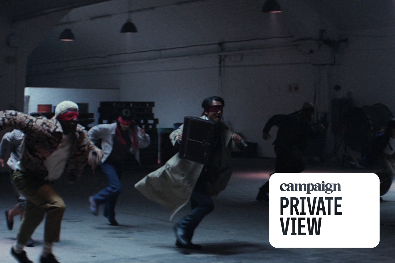 People running blindfolded