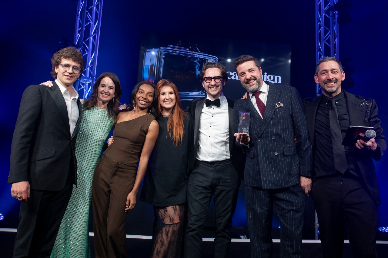 Image of DCM Studios team winning Commercial Team of the Year at the Campaign Media Awards. 