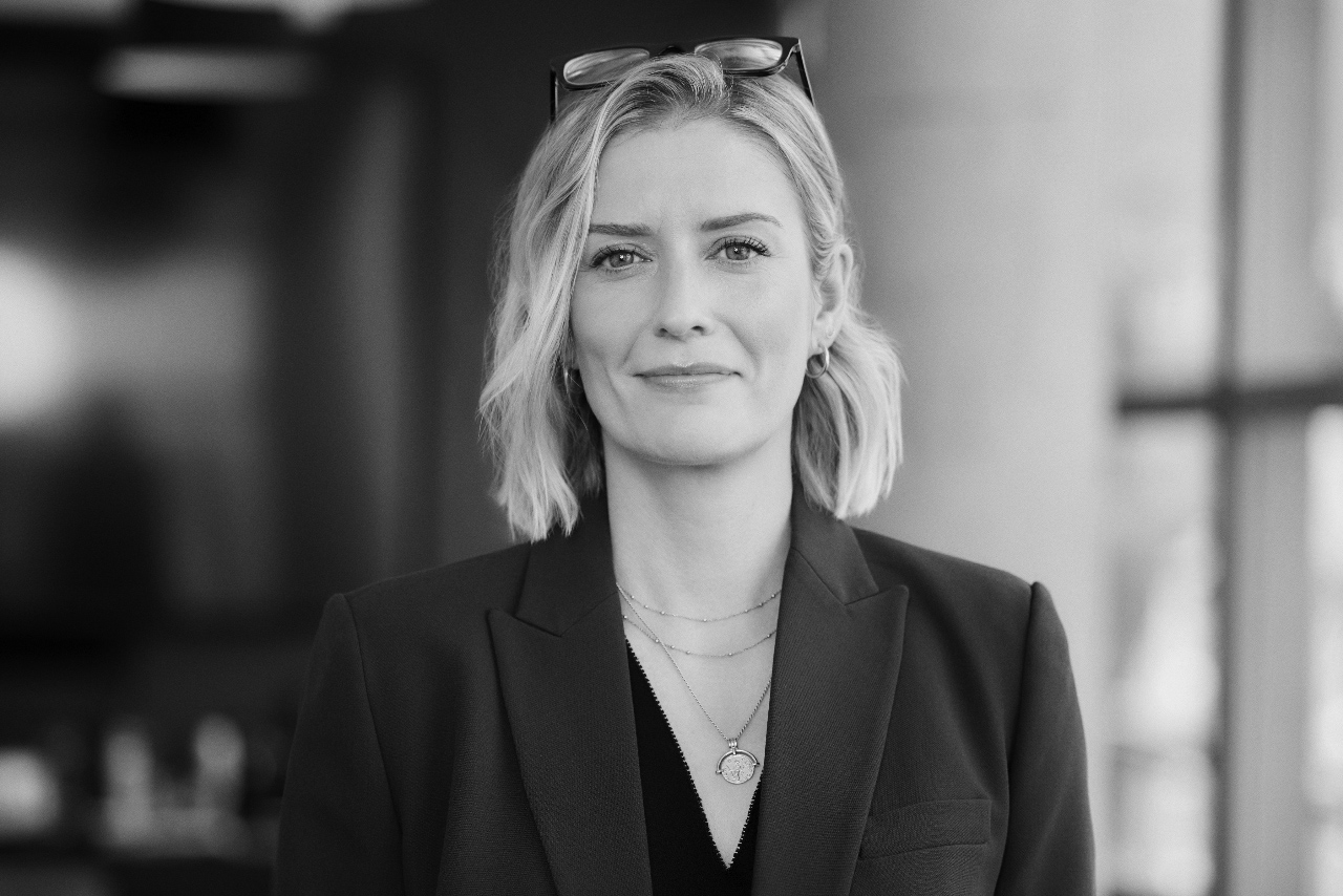 Katie Jackson, Channel 4 - black and white head and shoulders shot