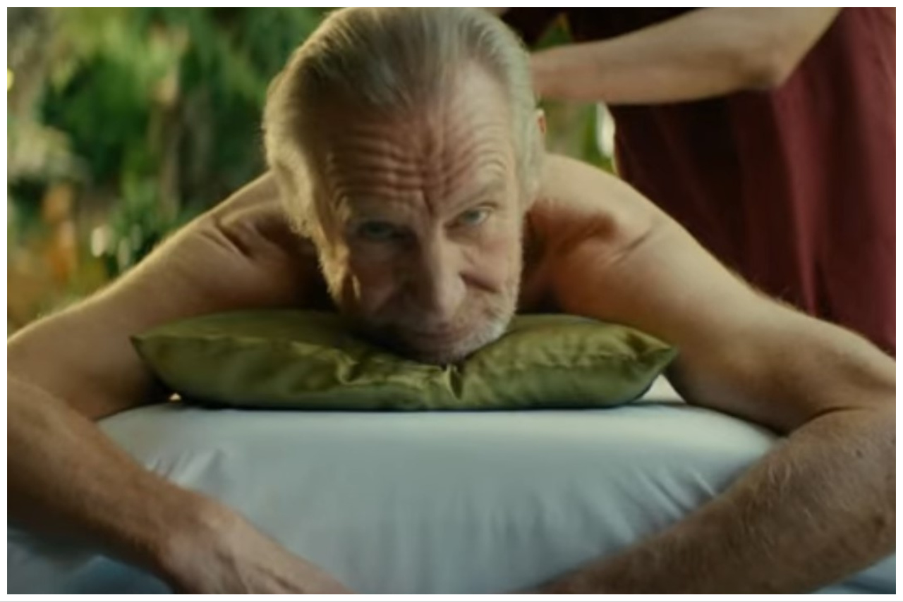 Man on massage table