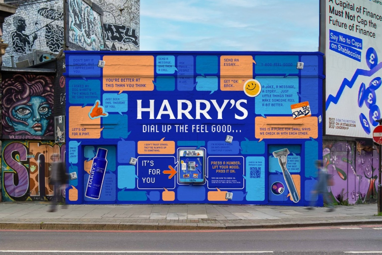 Harry's 'Dial up the feel good' mural 