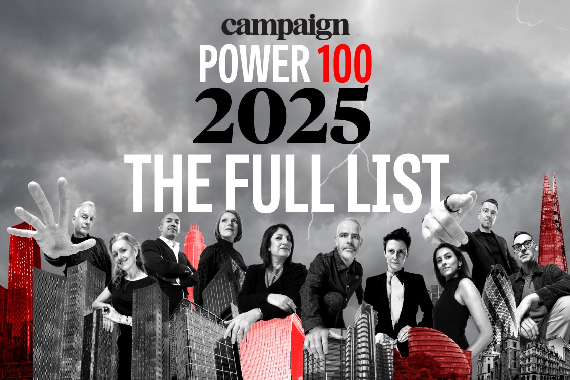 power 100 2025 composite image of 10 of the P100 list behind cityscape