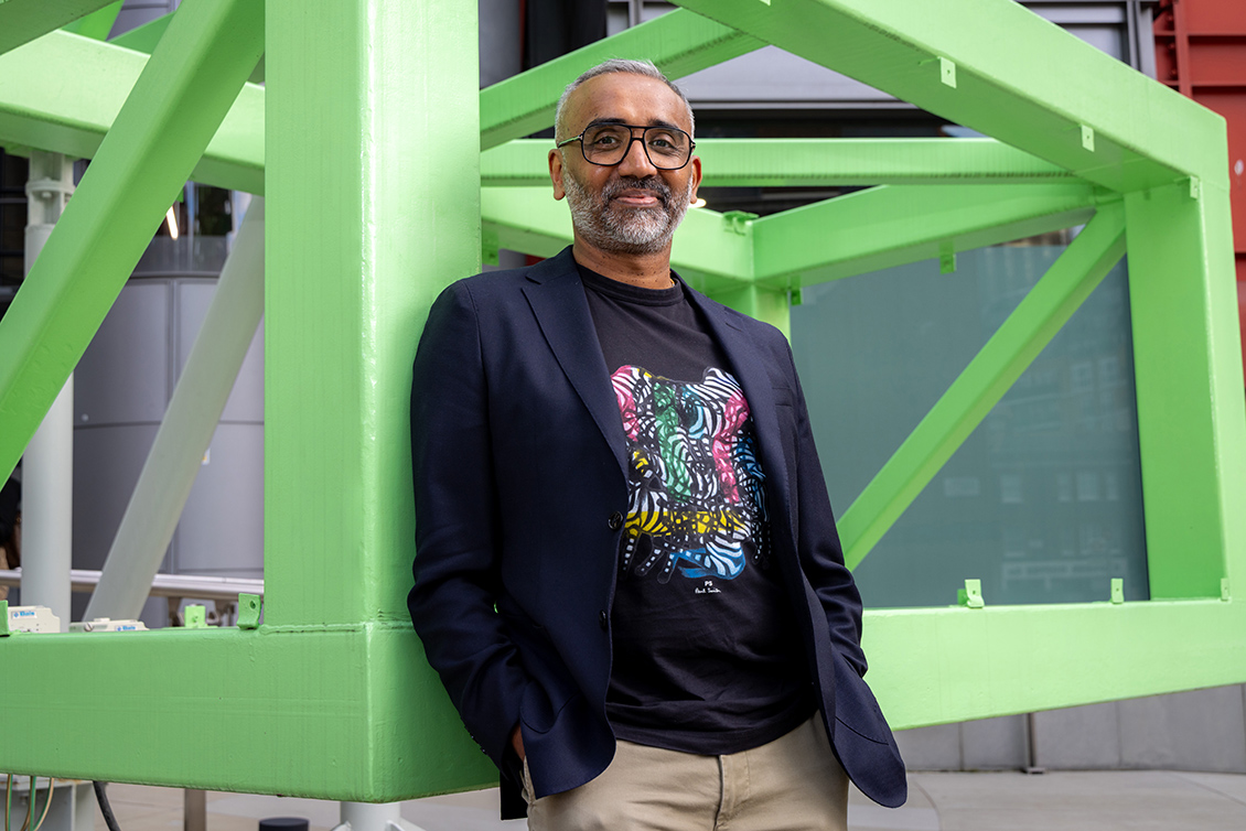 Chief commercial officer Rak Patel outside Channel 4's head office at Horseferry Road, London