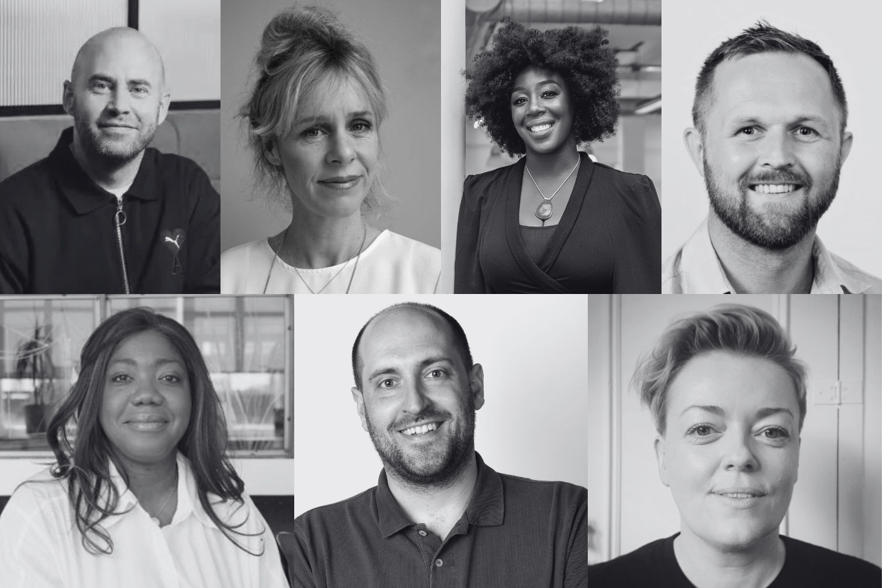 Clockwise from top-left: James Fox, Ali Hanan, Lydia Amoah, Geoff de Burca, Kate Williams, Jerry Daykin, Chloe Davies