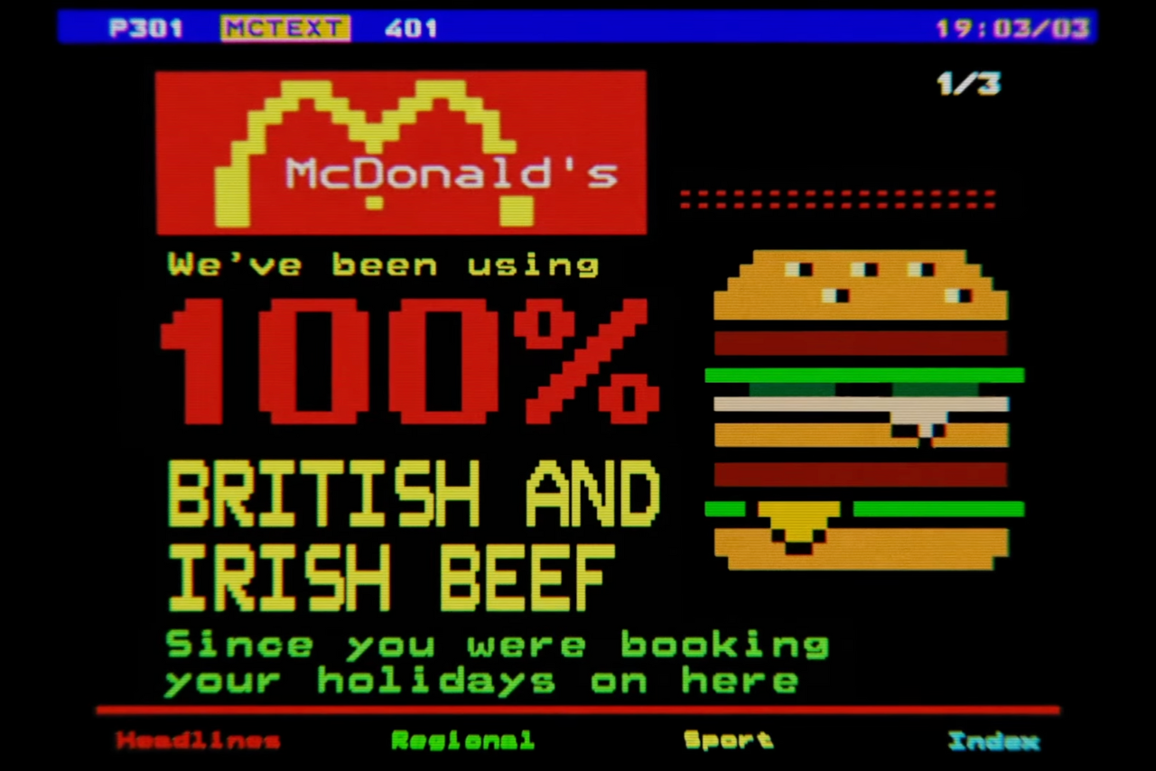 McDonald's Teletext ad 