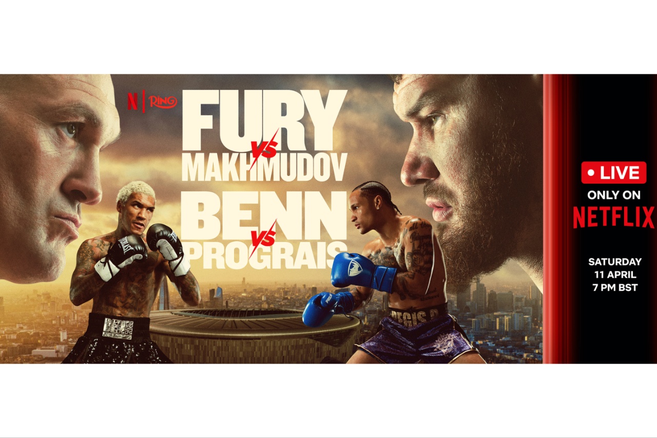 Promotional image for the fight between Tyson Fury and Arslanbek Makhmudovl.