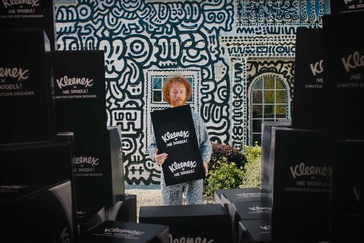 Mr Doodle ad for Kleenex
